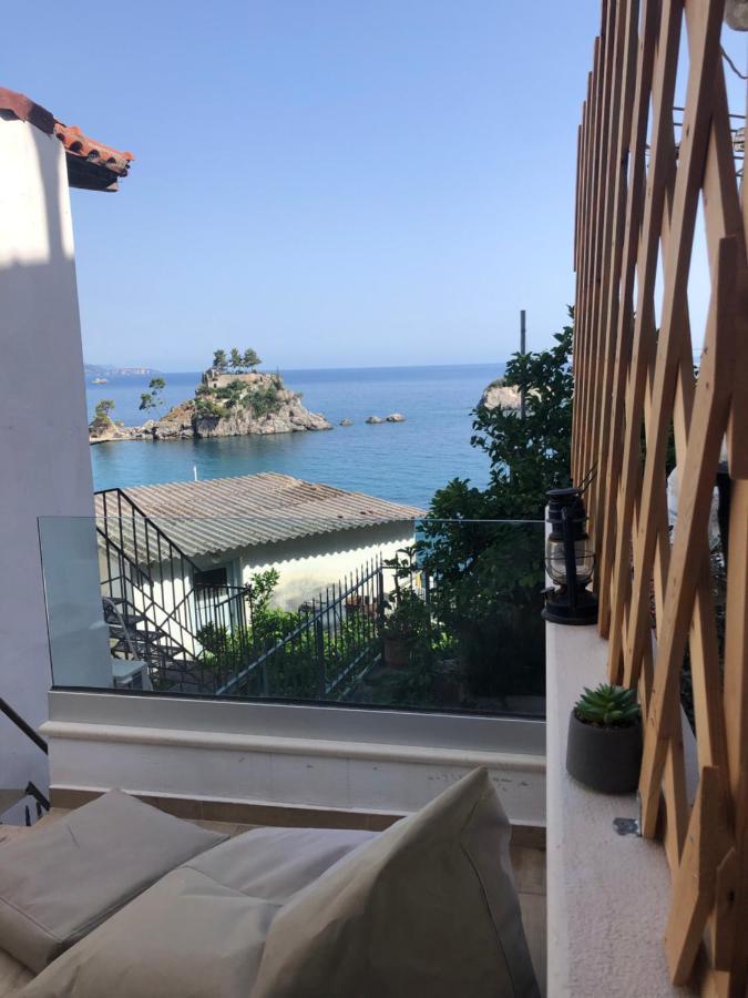 Blaue Welle Haus Apartment Parga Exterior foto